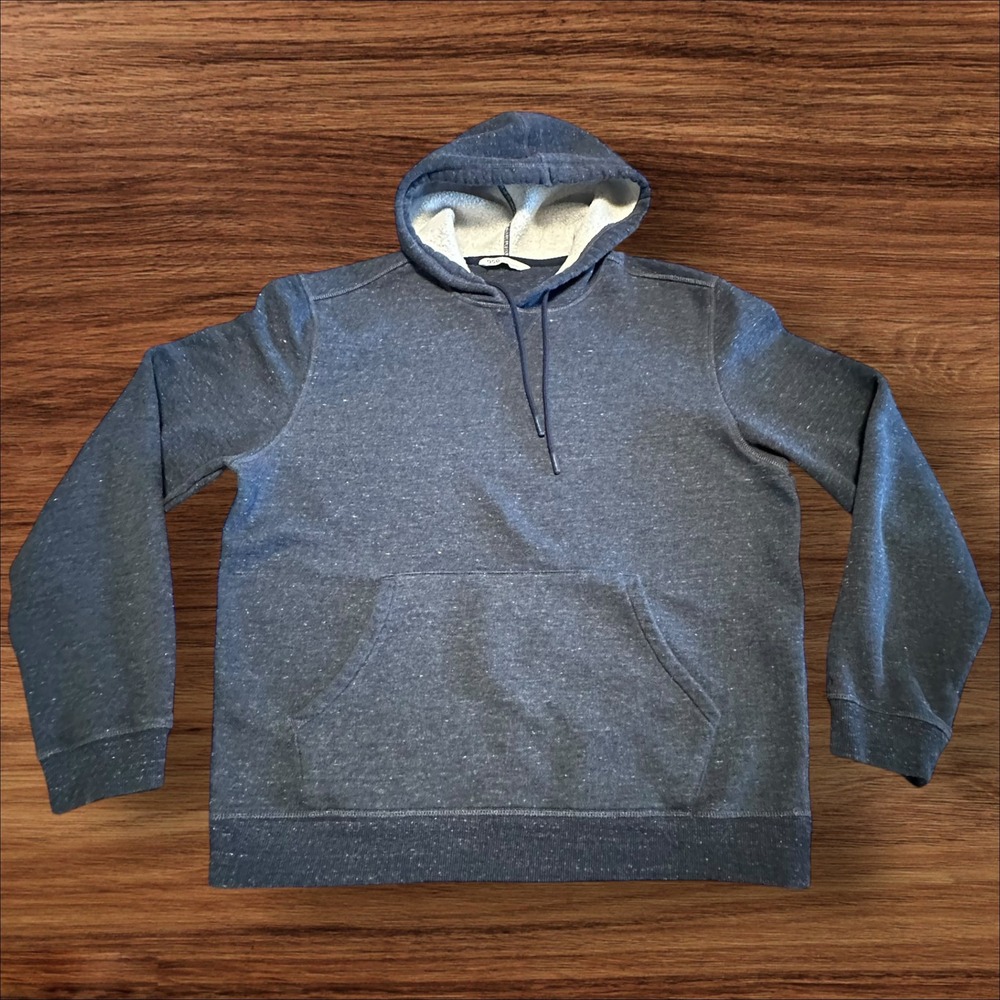 DSG Mens Pullover Hoodie Size Large Blue Heather Kangaroo Pocket